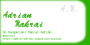 adrian makrai business card